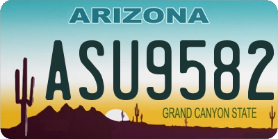 AZ license plate ASU9582