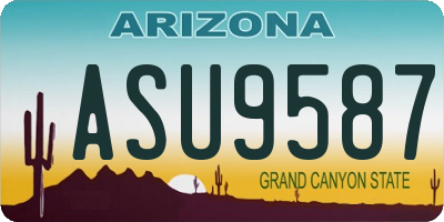 AZ license plate ASU9587
