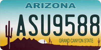 AZ license plate ASU9588