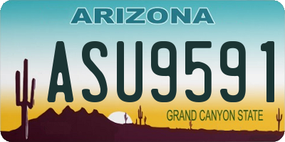 AZ license plate ASU9591