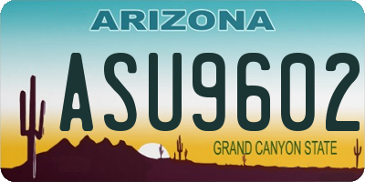 AZ license plate ASU9602