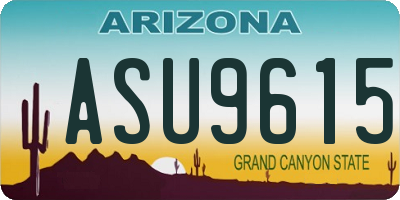 AZ license plate ASU9615