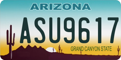 AZ license plate ASU9617
