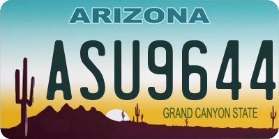 AZ license plate ASU9644