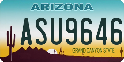 AZ license plate ASU9646