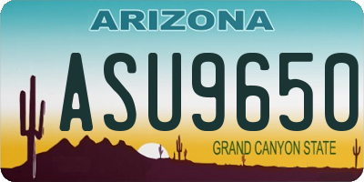 AZ license plate ASU9650
