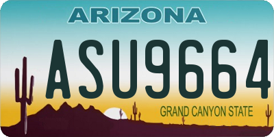AZ license plate ASU9664