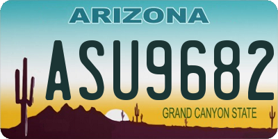 AZ license plate ASU9682