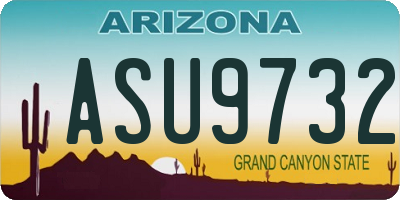 AZ license plate ASU9732