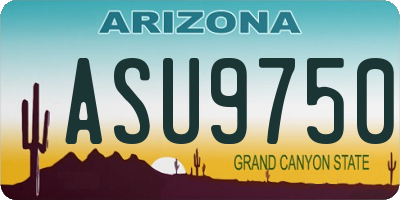 AZ license plate ASU9750