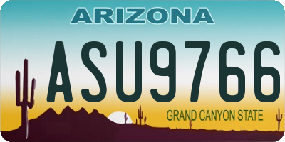 AZ license plate ASU9766