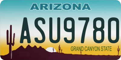 AZ license plate ASU9780
