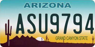 AZ license plate ASU9794