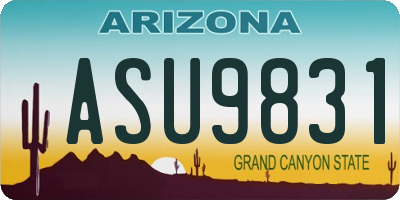 AZ license plate ASU9831