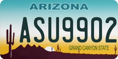 AZ license plate ASU9902