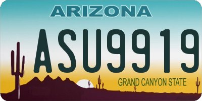 AZ license plate ASU9919