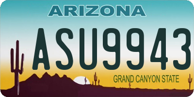 AZ license plate ASU9943