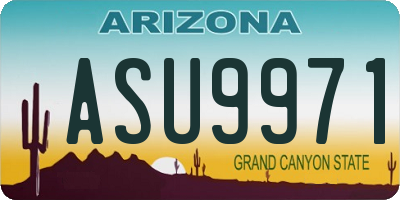AZ license plate ASU9971
