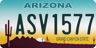 AZ license plate ASV1577