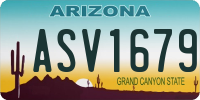 AZ license plate ASV1679