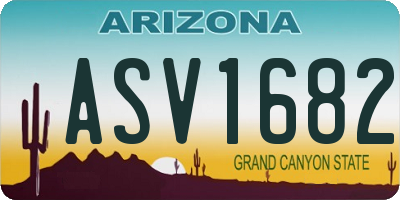 AZ license plate ASV1682