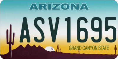 AZ license plate ASV1695