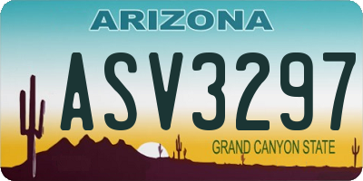 AZ license plate ASV3297