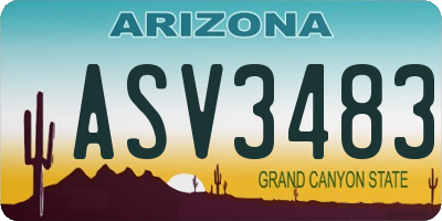 AZ license plate ASV3483