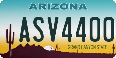 AZ license plate ASV4400