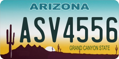 AZ license plate ASV4556