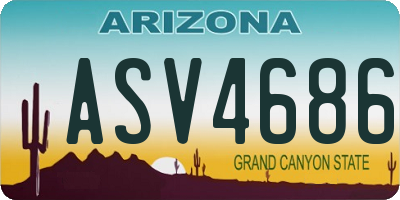 AZ license plate ASV4686