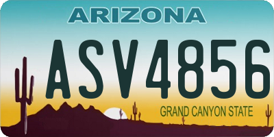 AZ license plate ASV4856