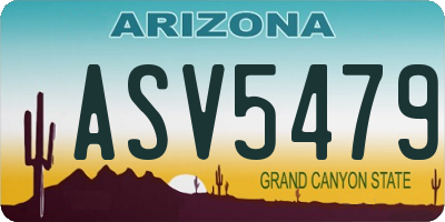 AZ license plate ASV5479