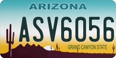 AZ license plate ASV6056
