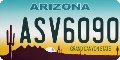 AZ license plate ASV6090