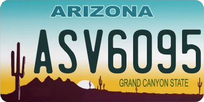 AZ license plate ASV6095