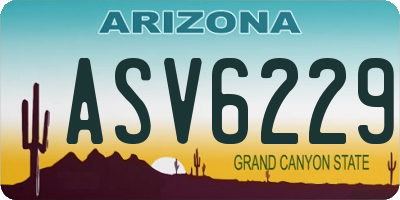 AZ license plate ASV6229