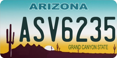 AZ license plate ASV6235