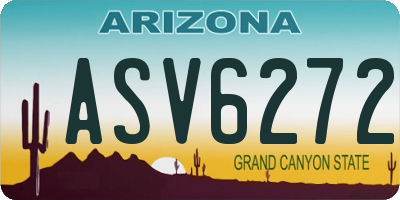 AZ license plate ASV6272