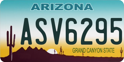 AZ license plate ASV6295