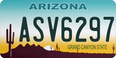 AZ license plate ASV6297
