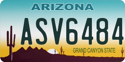 AZ license plate ASV6484