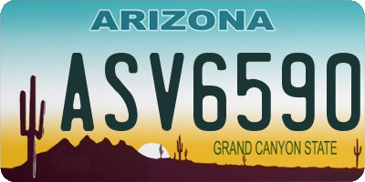 AZ license plate ASV6590