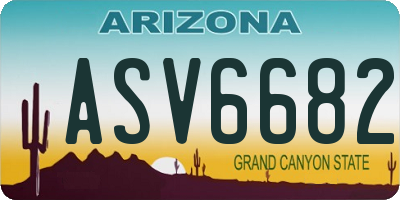 AZ license plate ASV6682