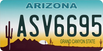 AZ license plate ASV6695