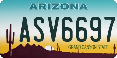 AZ license plate ASV6697