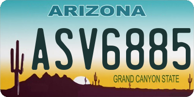 AZ license plate ASV6885