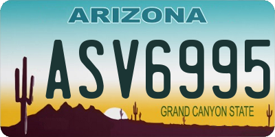 AZ license plate ASV6995