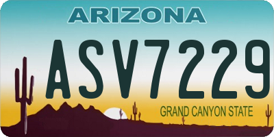 AZ license plate ASV7229