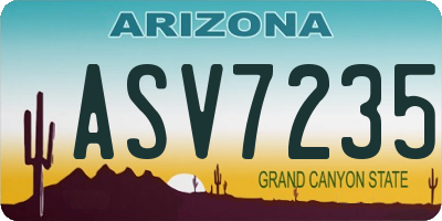 AZ license plate ASV7235